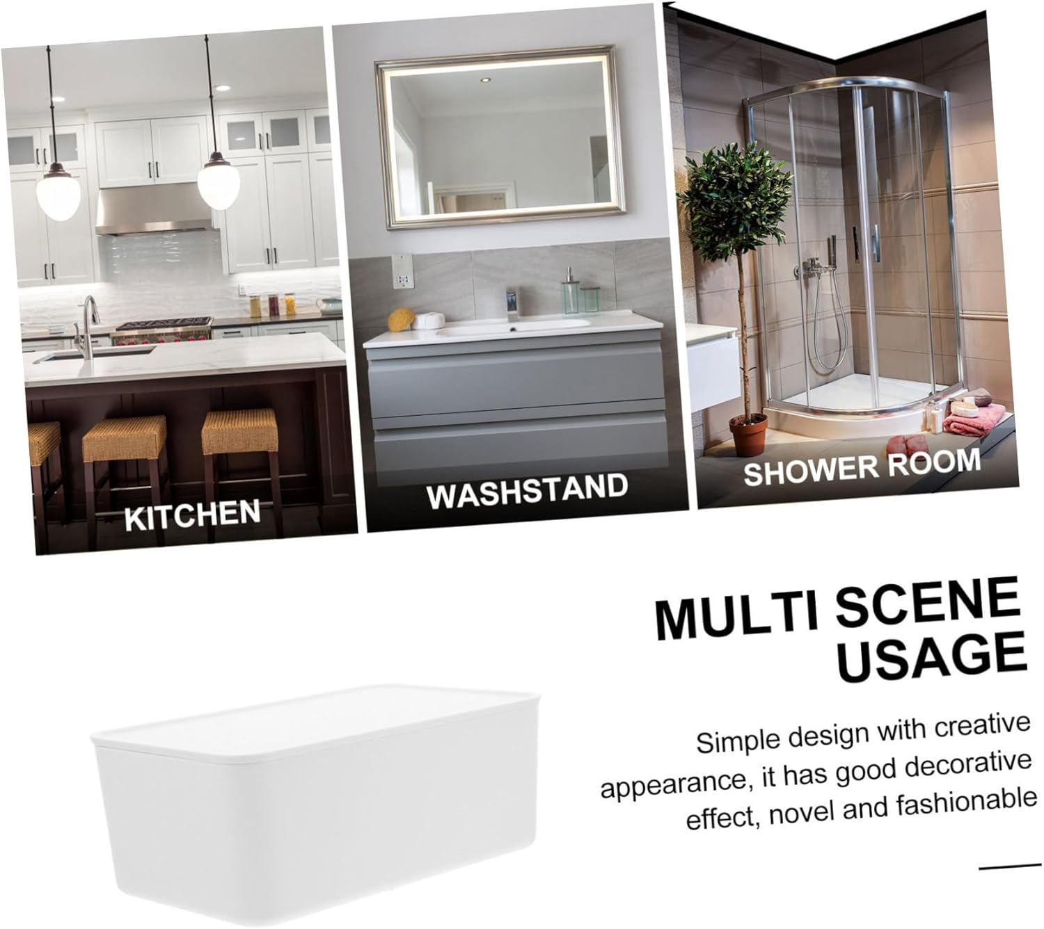 Yardenfun Dispenser Lid Waterproof Plastic Baby Wipe Container Bathroom Storage Box for Keeping image number 5