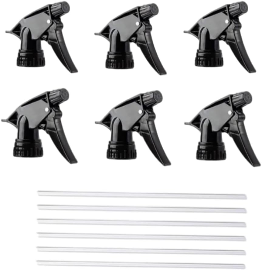 6Pcs Heavy Duty Trigger Sprayer Replacement Nozzles - 28-400 Spray Bottle Nozzle, Plastic Sprayer Tops, Standard Mist Spray Nozzle（Black） image number 3