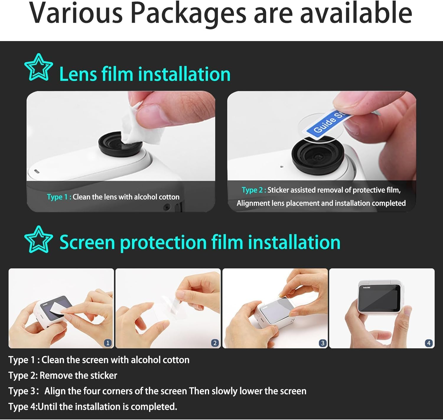 Frame Case Compatible with Insta360 GO 3 Action Camera - Inst 360 GO3 Accessories with Silicone Protective Cover, Screen Protectors image number 1