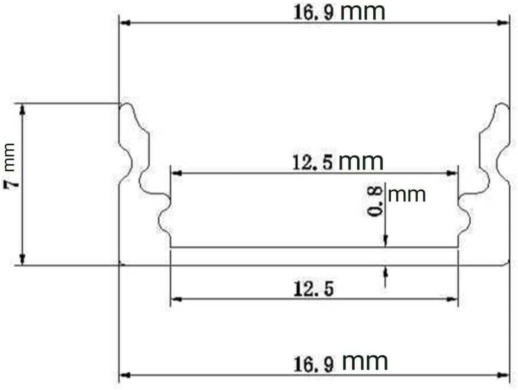 20 PCS X 1M U Style LED Aluminium Channel Profile Holder for LED Strip Light 1M Bar Lamp image number 1