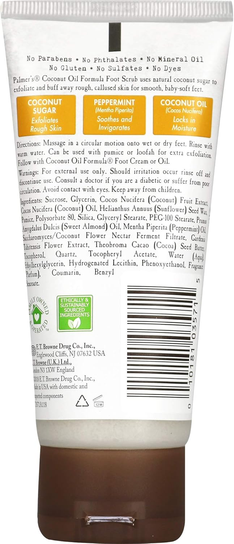 (Foot Scrub) - Palmer'S Coconut Oil Formula Coconut Sugar Foot Scrub, 62Ml image number 1