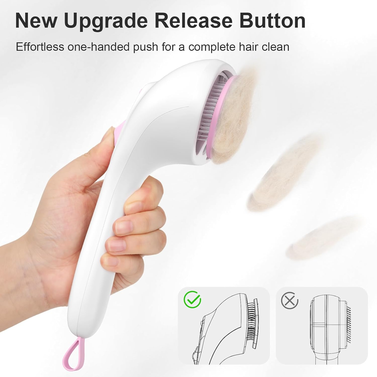 Euqvunn Cat Brush with Steam with Release Button, Ultra Quiet Design/Comfort Handle, Pet Steam Brush, Cat Steamy Brush, Dog Brush, Rechargeable Cats with Spray for Cats, Dogs, Rabbits image number 1