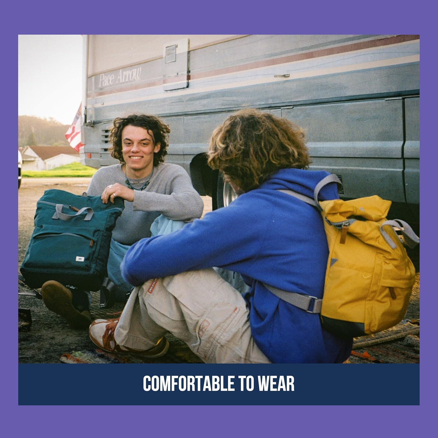 ORI LONDON Rolltop Backpack for Men & Women - Medium Nylon Travel Backpack for Laptop & Accessories - the Canfield image number 6