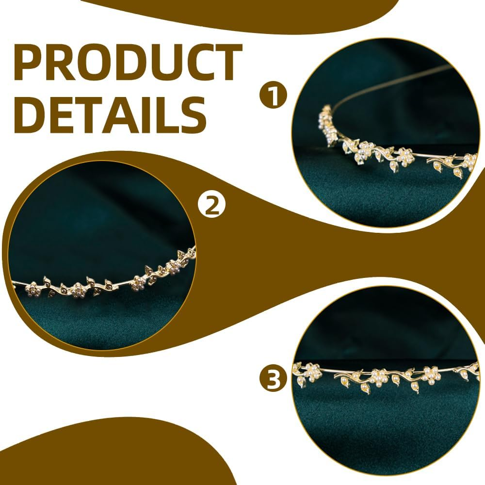 XFSRG Communion Hair Accessories Girls Headband Flower Design Communion Headband for Girls Wedding Hair Accessories image number 1