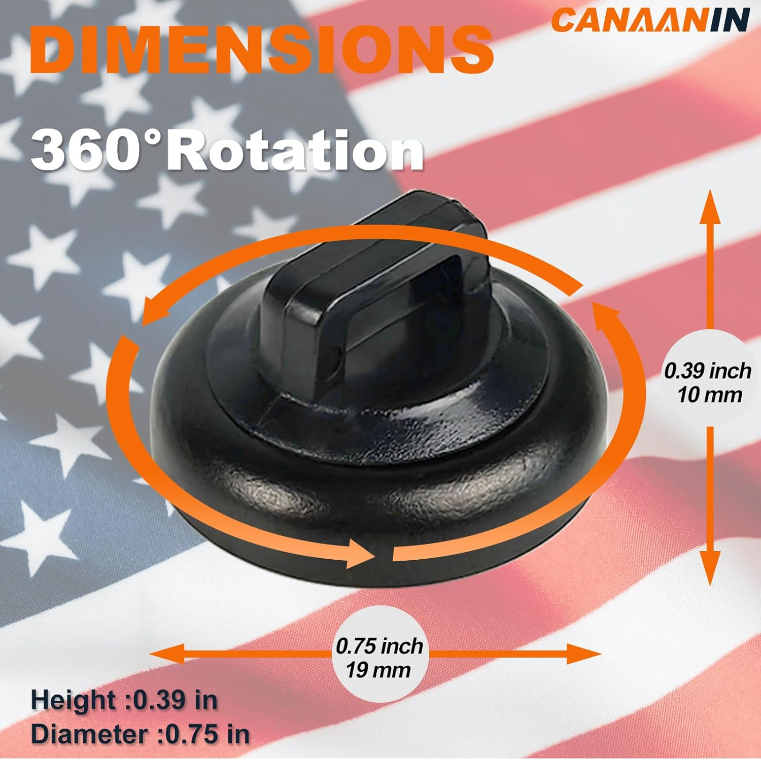 CANAANIN Magnetic Cable Zip Tie Mounts Clips Multipurpose Zip Ties Mount Base Holder Black Wire Cable Holder Mount Wire Clips Management for Home Office Marine Electrical Wiring (Black, 20 Piece) image number 5