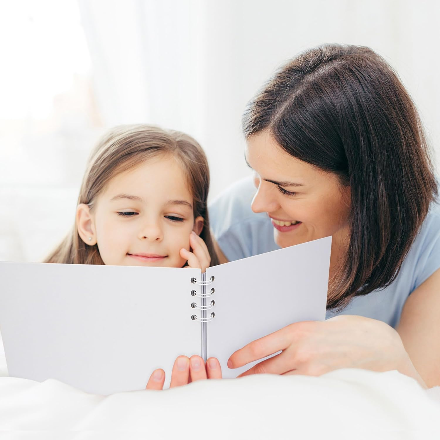 Scrapbook Photo Album 40 White Pages Scrap Book Memory Book 8.5 X 11.5 Inch Guest Book Scrapbook Album Accessories with Corner Stickers for Baby Shower, Wedding, Travelling White image number 7