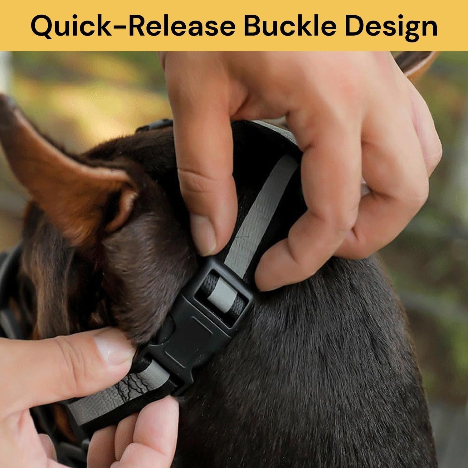 EZONEDEAL Adjustable Dog Muzzle, Breathable Basket Muzzle for Biting, Chewing and Scavenging, Humane Cage Mouth Cover,Aggressive Reactive Dogs, Perfect for Grooming & Training Muzzle (Black, XS) image number 6