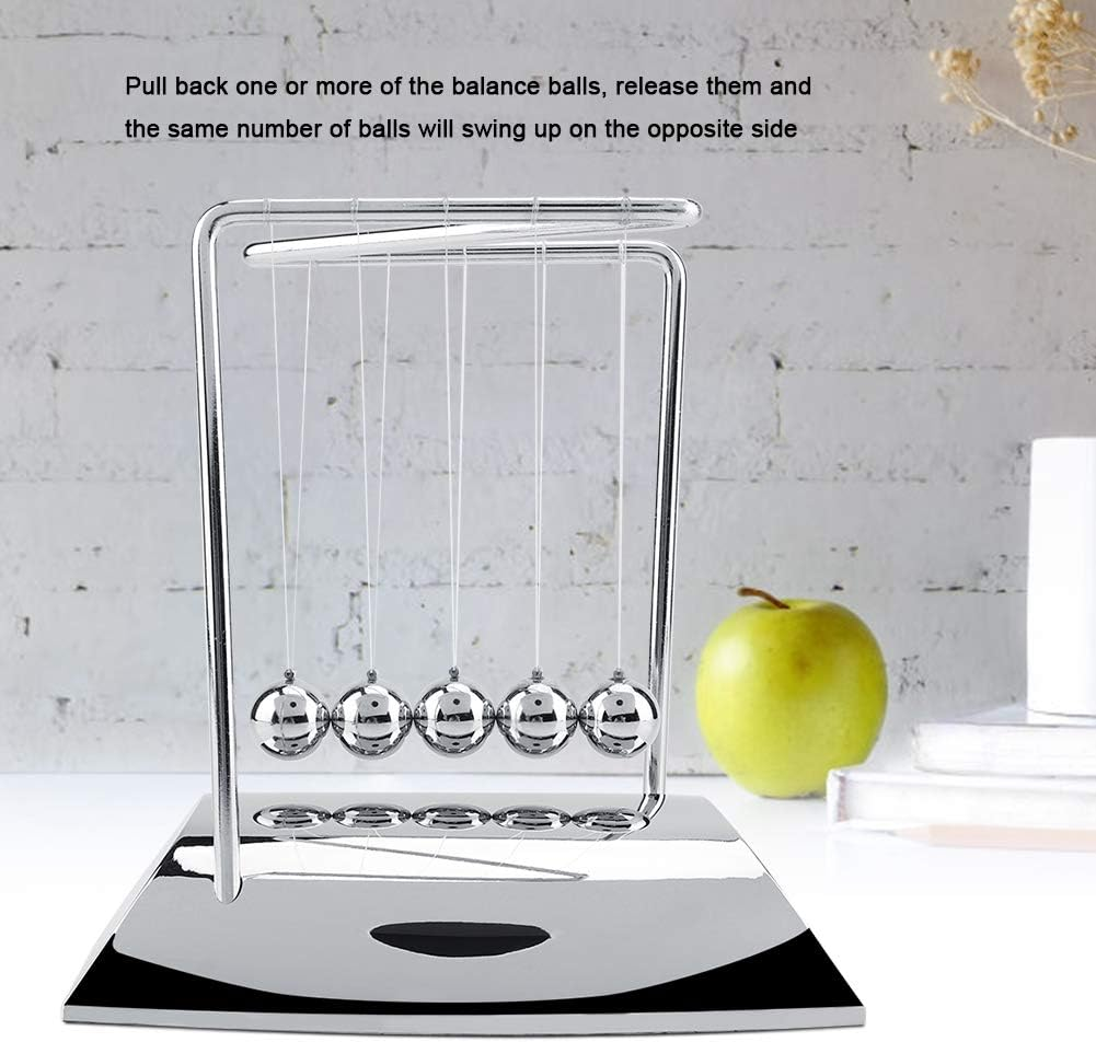 Newton'S Balance Ball, Newton'S Cradle Balance Steel Balls, Physics Science Pendulum Ornaments Toy for Decorating Office Home image number 2