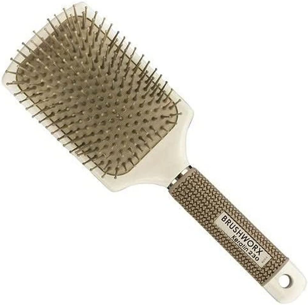 Brushworx Keratin 230 Nylon DV-04 Pin Cushion Paddle Brush, 1 Count