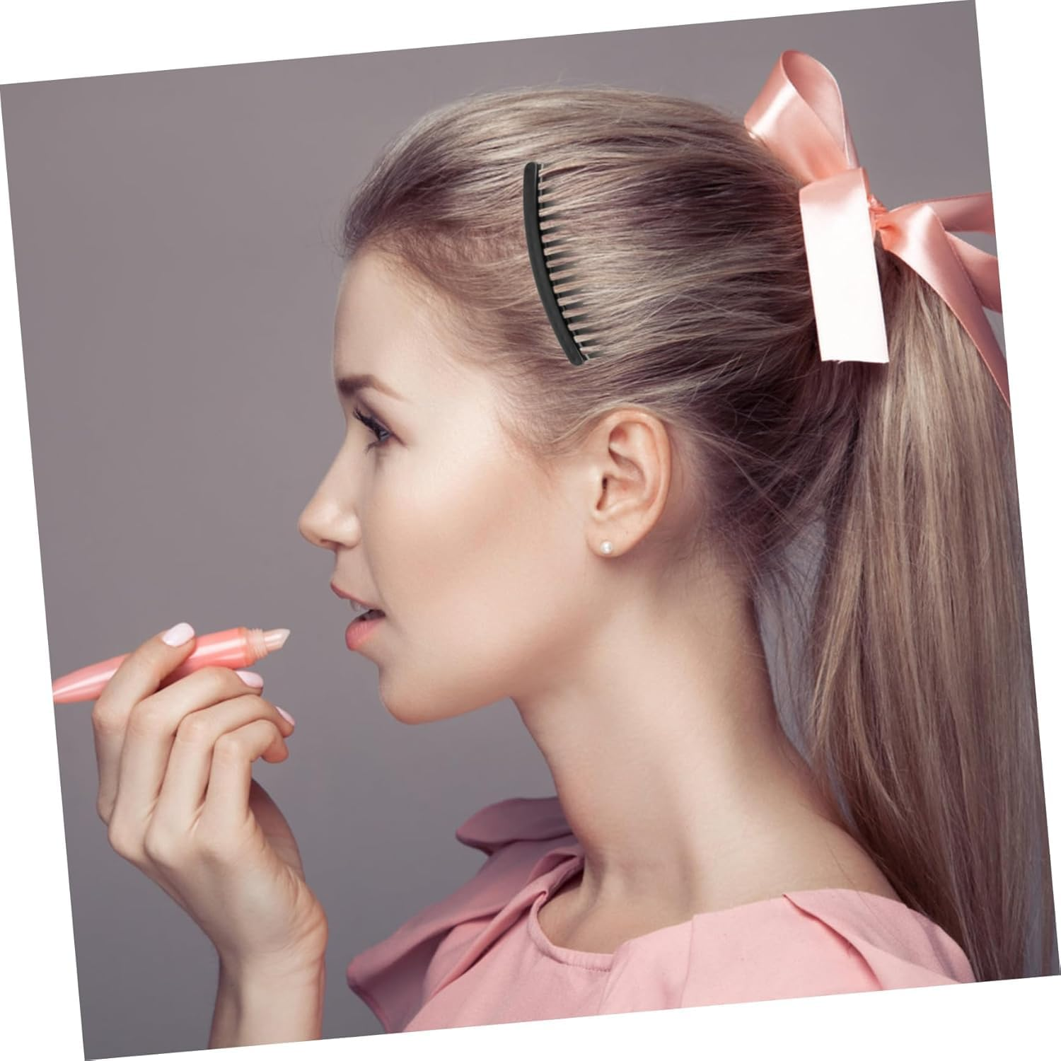 Pack of 6 Hair Combs for Clip-In, Hair Combs for Hair for Girls, Women (Black) image number 1