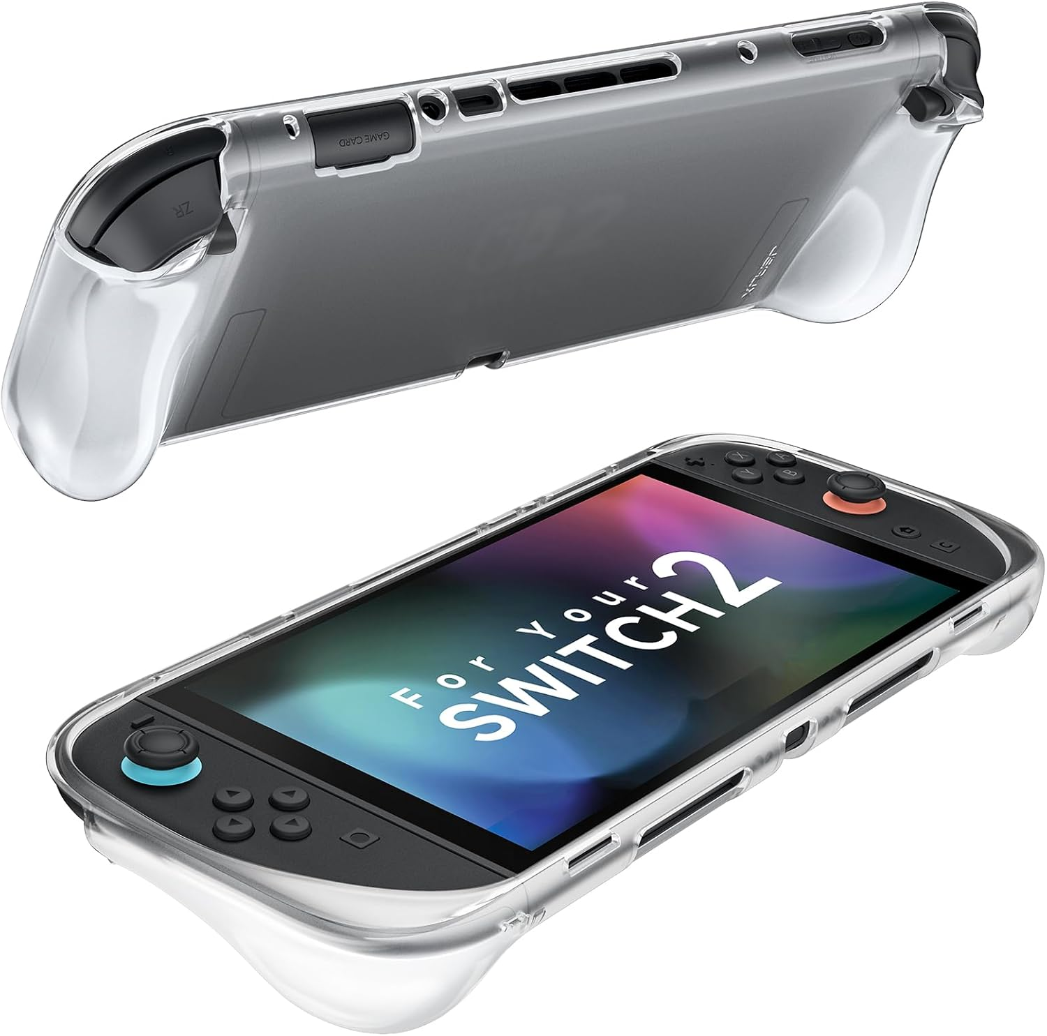 JSAUX Protective Case Designed for Nintendo Switch 2 2025, Portable Clear Cover Compatible with Switch 2 Case and Joycon Controller, Accessories with Shock-Absorption and Slim Skin Shell-Clear image number 5