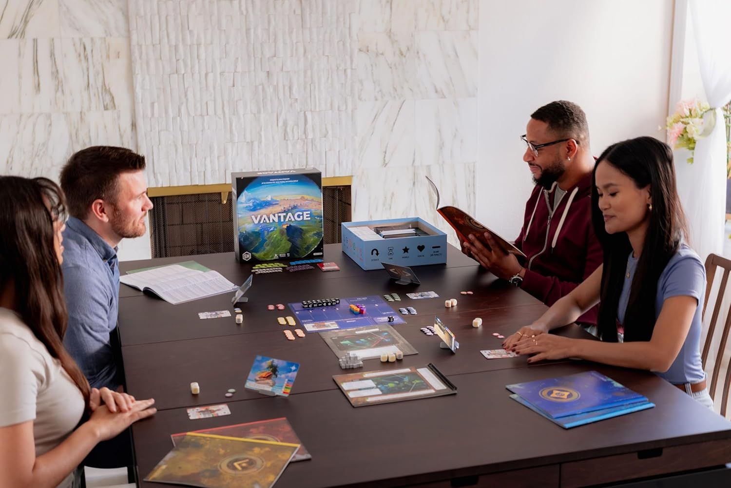 Stonemaier Games | Vantage | Cooperative Adventure Game | 1-6 Players, Ages 14+ image number 1