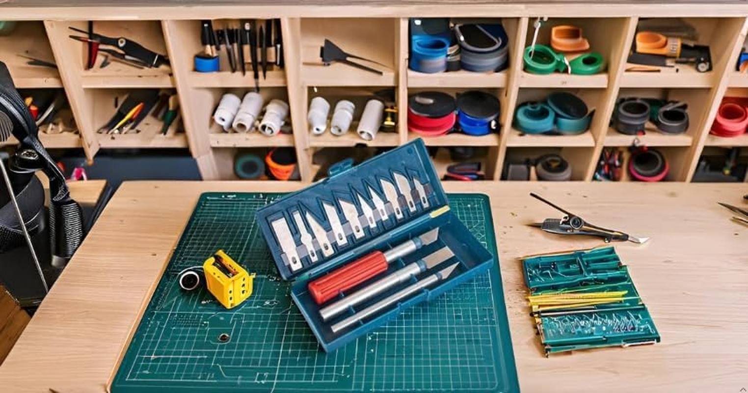 13 PCS Precision Craft Knife, Knife Set Stainless Steel Hobby Knives for Cutting Metal Pen Knife Razor Tool DIY Art Work for PC Phone Tablet Drone Repair DIY Art Work Sculpture image number 4