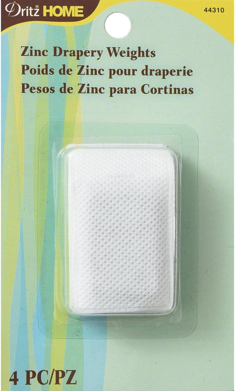 Dritz Home Covered Lead Drapery Weights, 12-Piece, White (Pack of 1)