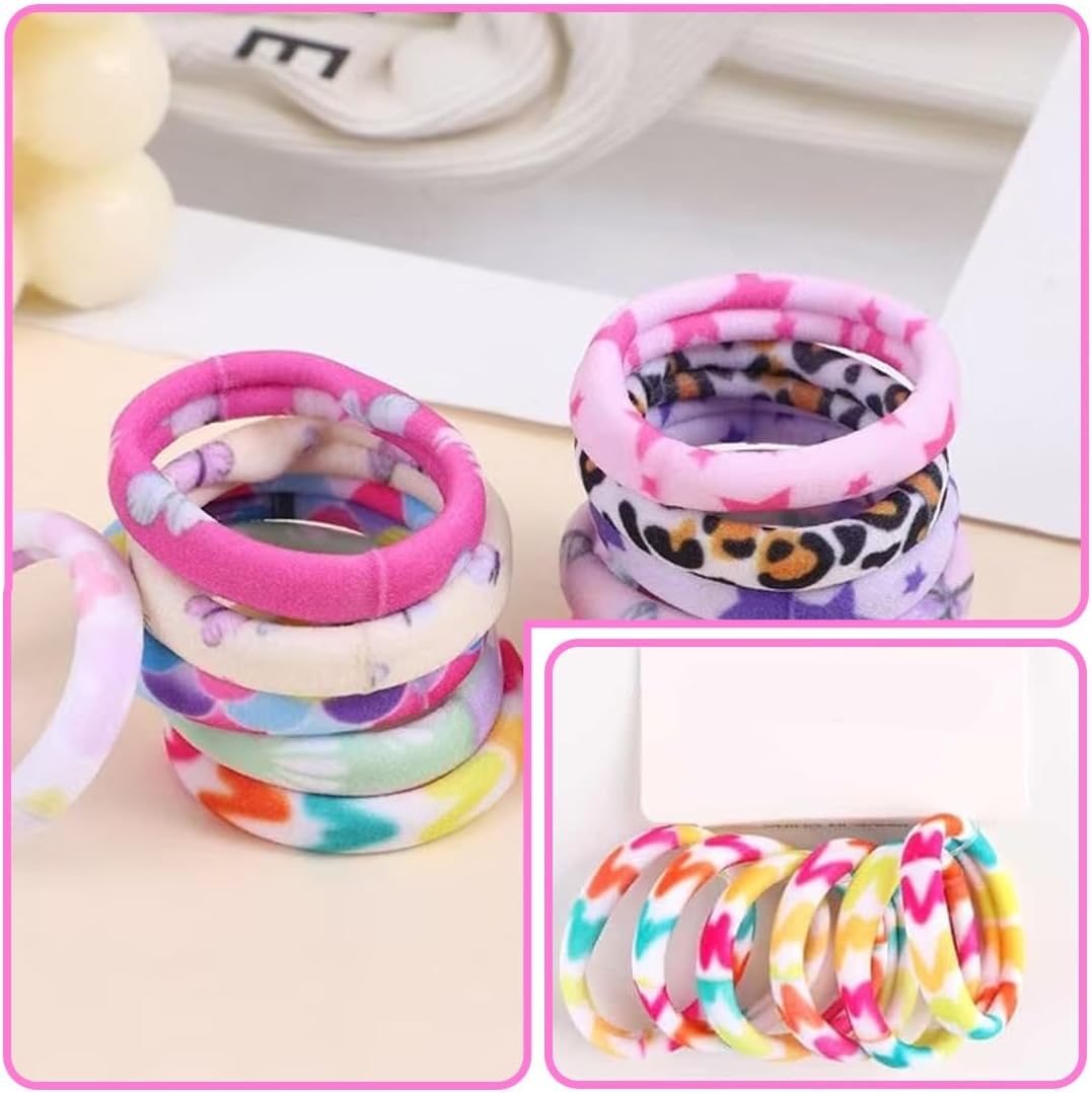 SGERUFZ 30 Pieces Colourful Hair Bands for Girls, Colourful Elastic Braided Bands for Girls, Highly Stretchy and Durable Hair Accessories Headbands, Suitable for Various Hairstyles image number 2