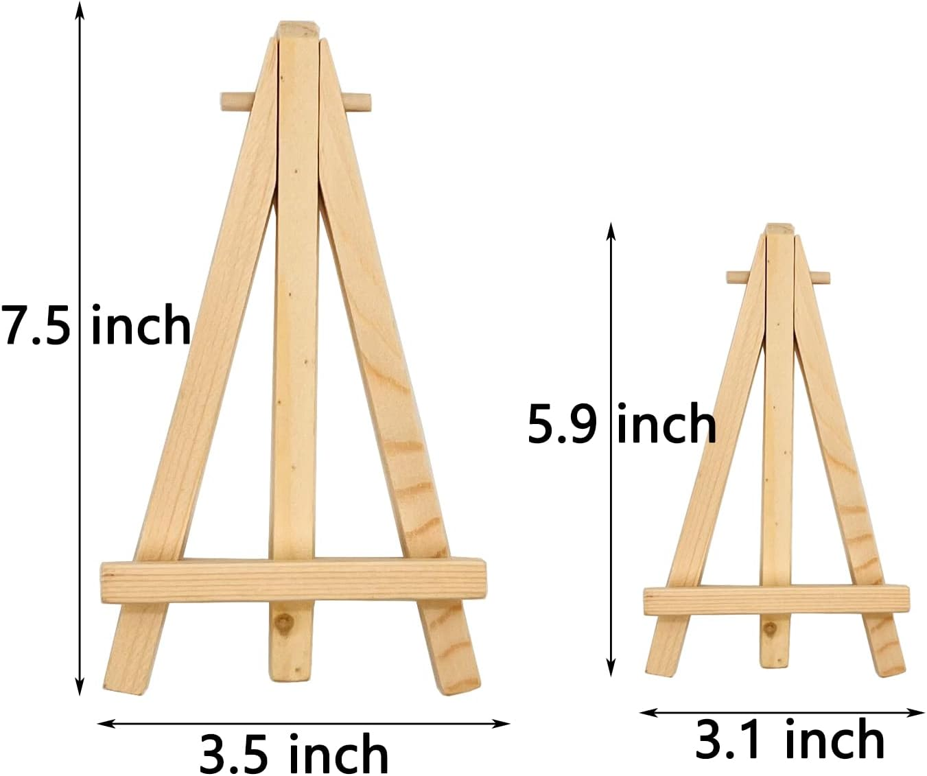 MYYZMY 5.9 Inch Mini Wood Display Easel, 10 Pcs Tabletop Easels for Displaying Photos, Picthres image number 5
