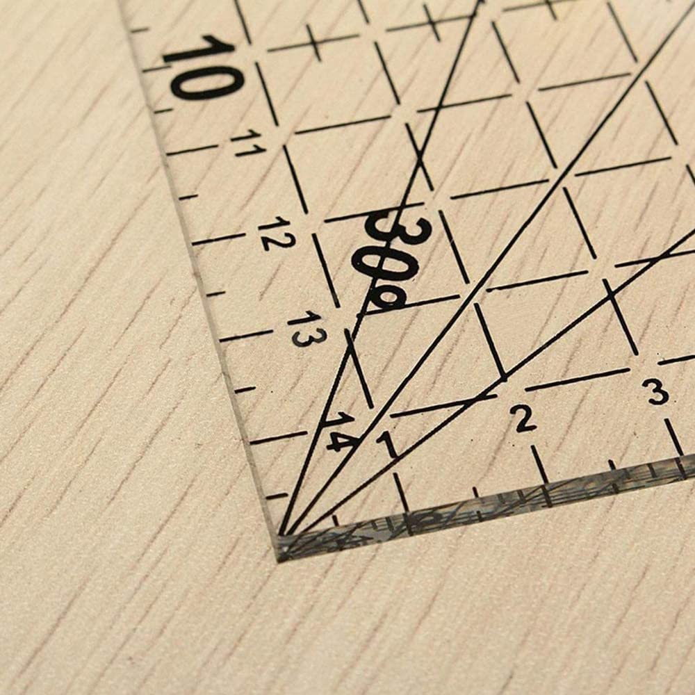 WVRLY Quilting Ruler Acrylic Ruler Anti-Slip Sewing Ruler Patchwork Ruler Metric Ruler Laser Cut Ruler for Quilting Supplies Patchwork Square Quilting Accessories, DB22072205 image number 4