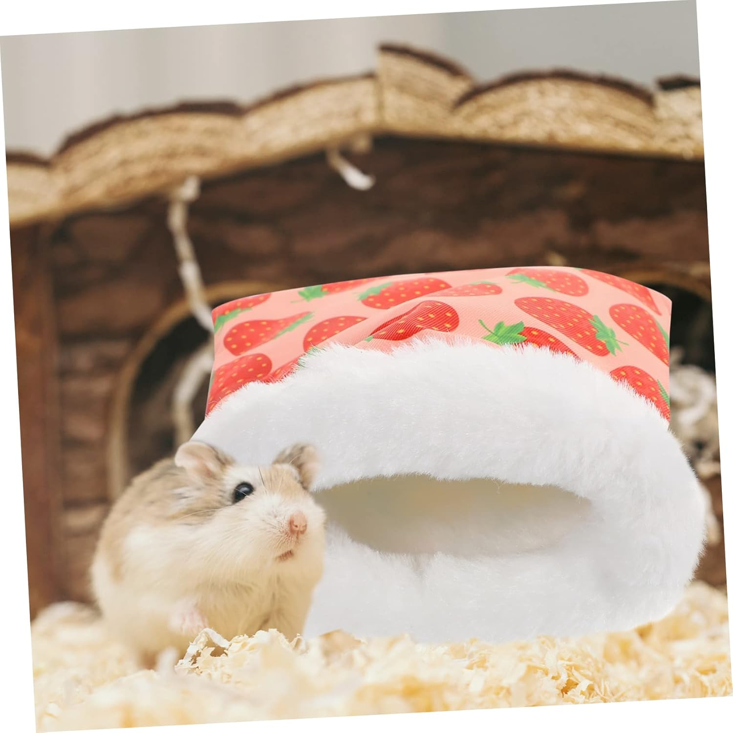 FRCOLOR 2Pcs Hamster Sleep Pouch Warm Bed Cotton Hideout for Guinea Pig Small Animals for Hamster Winter Pouch Sleeping Bed image number 5
