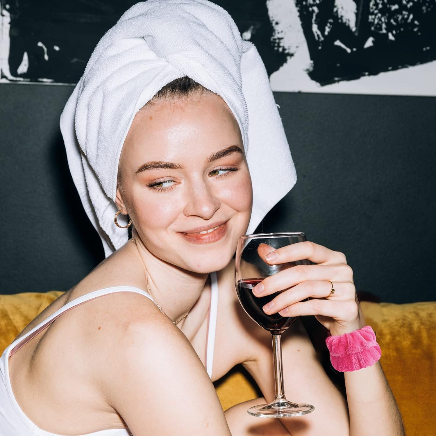 KAYLRE 4 Pairs Wrist Spa Wash Band Microfiber Wrist Washing Towel Band Bracelets for Washing Face Absorbent Wristbands Wrist Sweatband for Women Girls Prevent image number 4