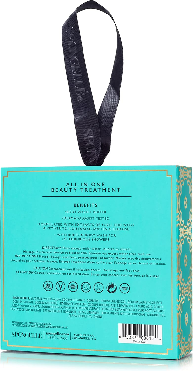 Spongell&eacute; Boxed Flower Shower Body Wash Infused Buffer, Beach Grass image number 6