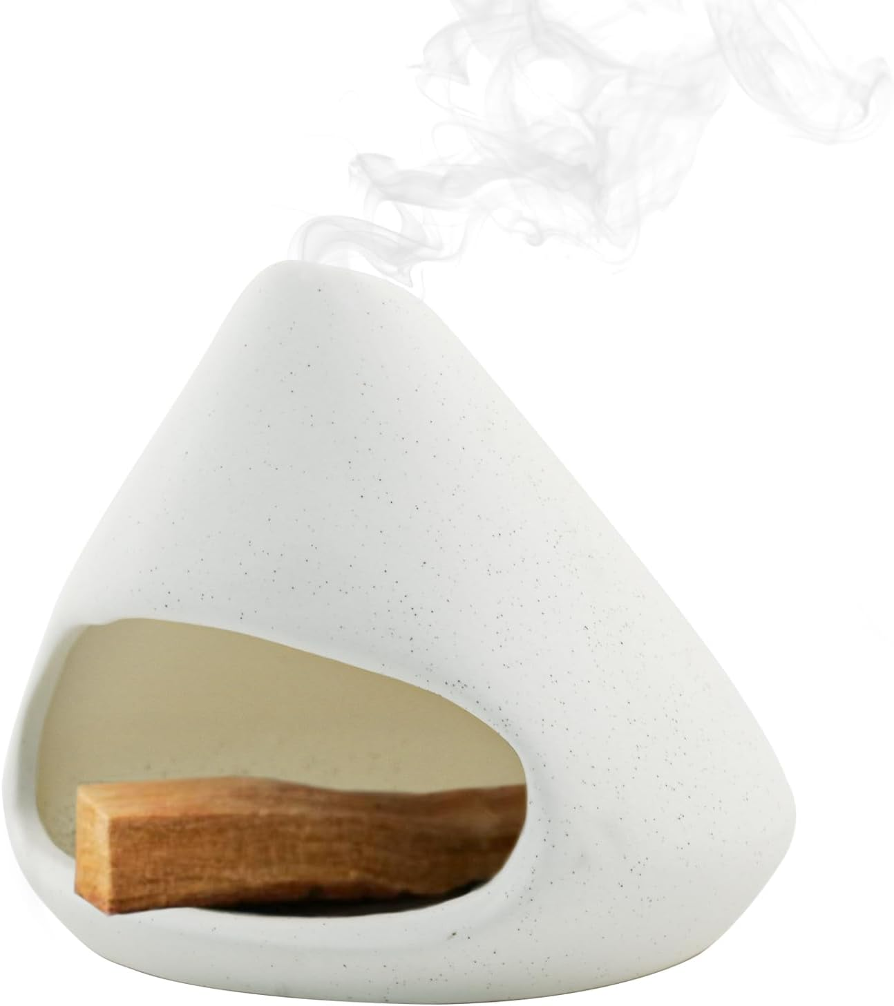 Mrmrkura Ceramic Incense Burner Holder for Palo Santo Sticks, Sage, Incense Sticks - White