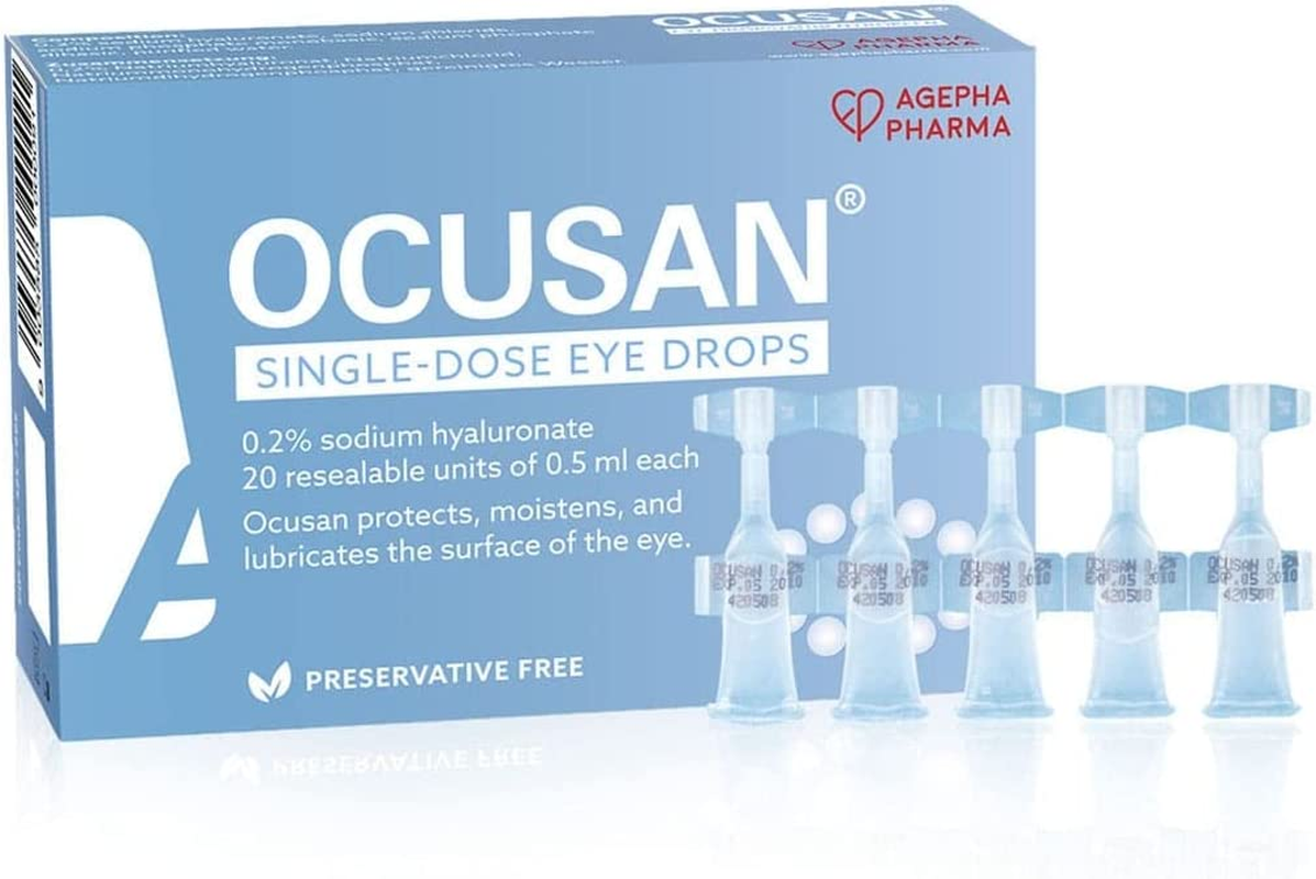 Ocusan Single Dose Eye Drops for Dry Eyes | Lubricant Eye Drops Suitable for Use with Contact Lenses | Preservative Free | Contains Hyaluronic Acid | Artificial Tears for Red, Itchy & Sore Eyes image number 4