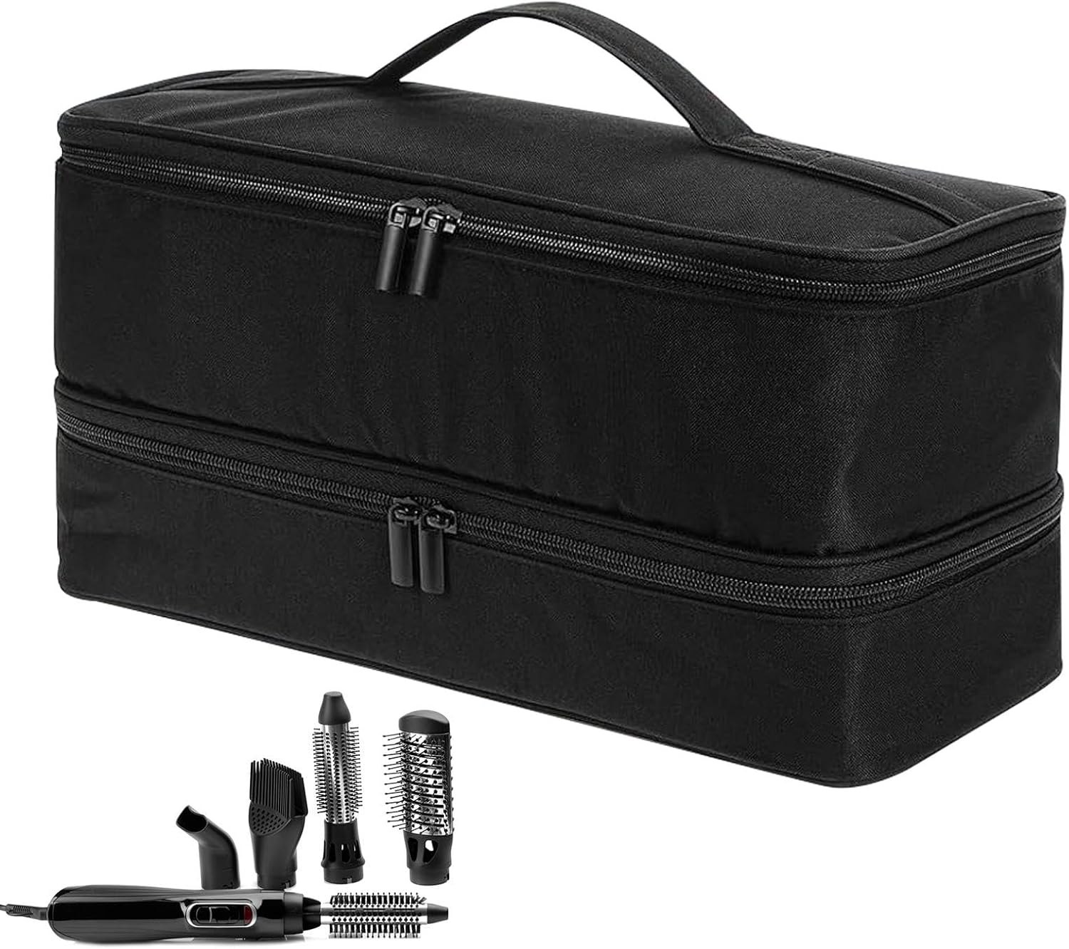 Travel Hair Bag | Double Layer Hair Travel Bags - Dustproof Travel Carrying Case, Hair Air Wrap Dryer Case, Hair Tool Storage Organizer for Women