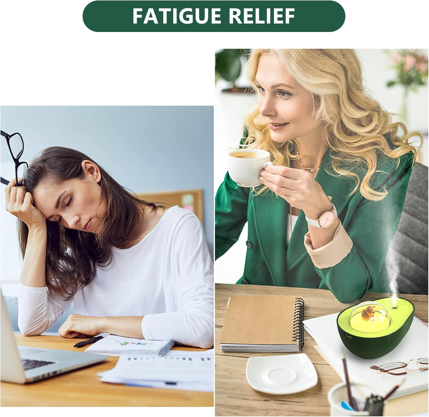 SHANGSKY Humidifiers with Night Light USB, Avocado Humidifier Cute Cat Night Light for Bedroom Kids, Silent Mini Desk Humidifier for Baby Nursery, Birthday Gifts for Boys and Girls, 210Ml image number 4