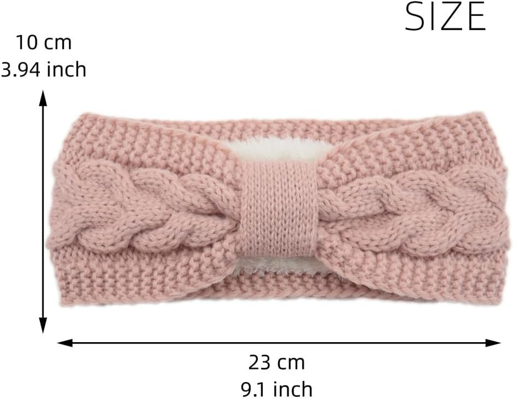 Whakano Winter Vintage Headband Braided Headbands Knitted Thickening Ear Warmers Elastic Wide Fashion Headband for Everyday Sports Yoga for Women and Girls, Dark Green - Navy Blue image number 3