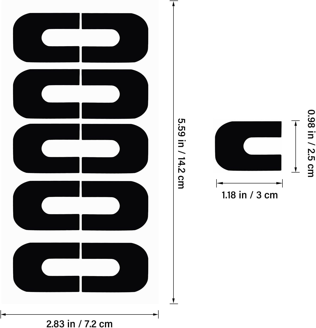 OHPHCALL 100Pcs Nail Polish Protector for Fingers U Shape Latex Nail Polish Barrier Peel off Skin Cuticle Protector Nail Guard Tape for Nail Stickers Painting Manicure Black image number 5