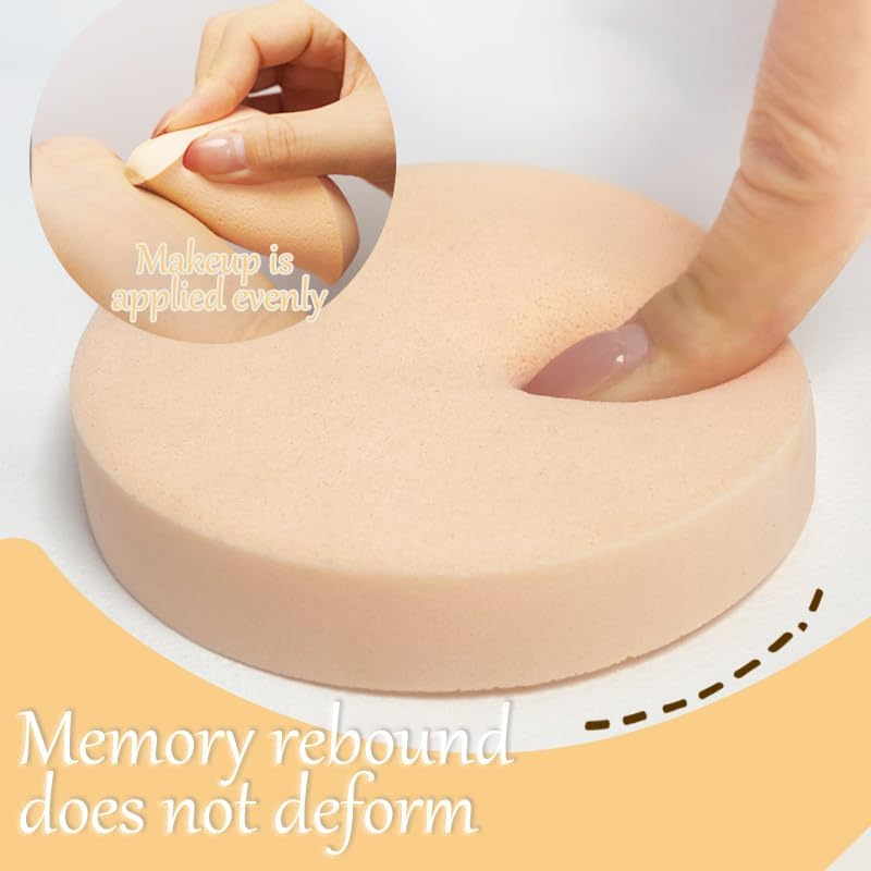 BAVALIN 12 Pcs Makeup Sponge - round Latex Sponges Washable Cosmetic Sponges Powder Puff Foundation Sponges Applicator Face Paint Sponge for Liquid Foundation, Creams, and Powders image number 2