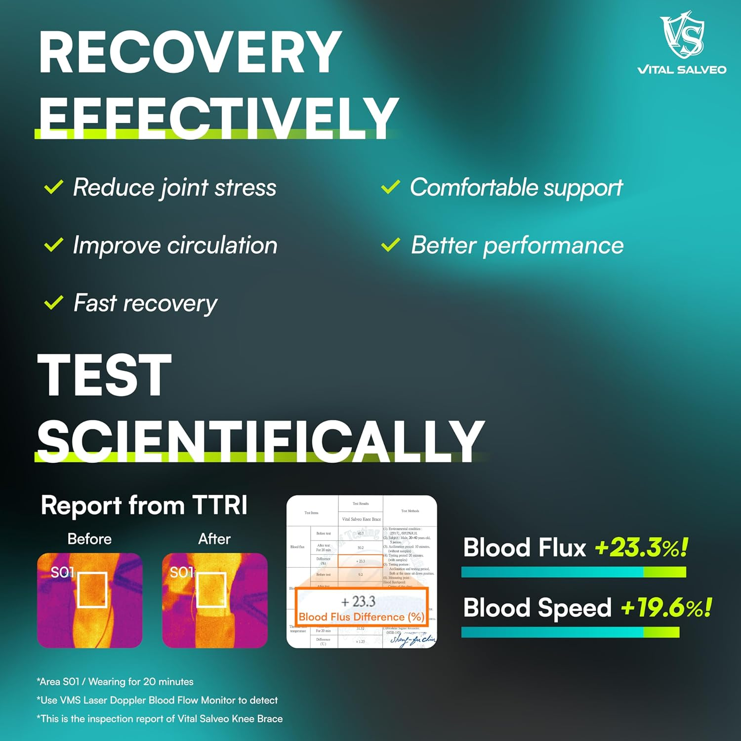 Vital Salveo- Medical Recovery Compression Support Elbow Sleeve/Brace,Germanium & Bamboo Charcoal ,Joint Pain Relief for Tendonitis, Golf, Tennis Elbow , Arthritis, Protection , Athletic, Workouts, Fitness (1 PC) (XXL) image number 5