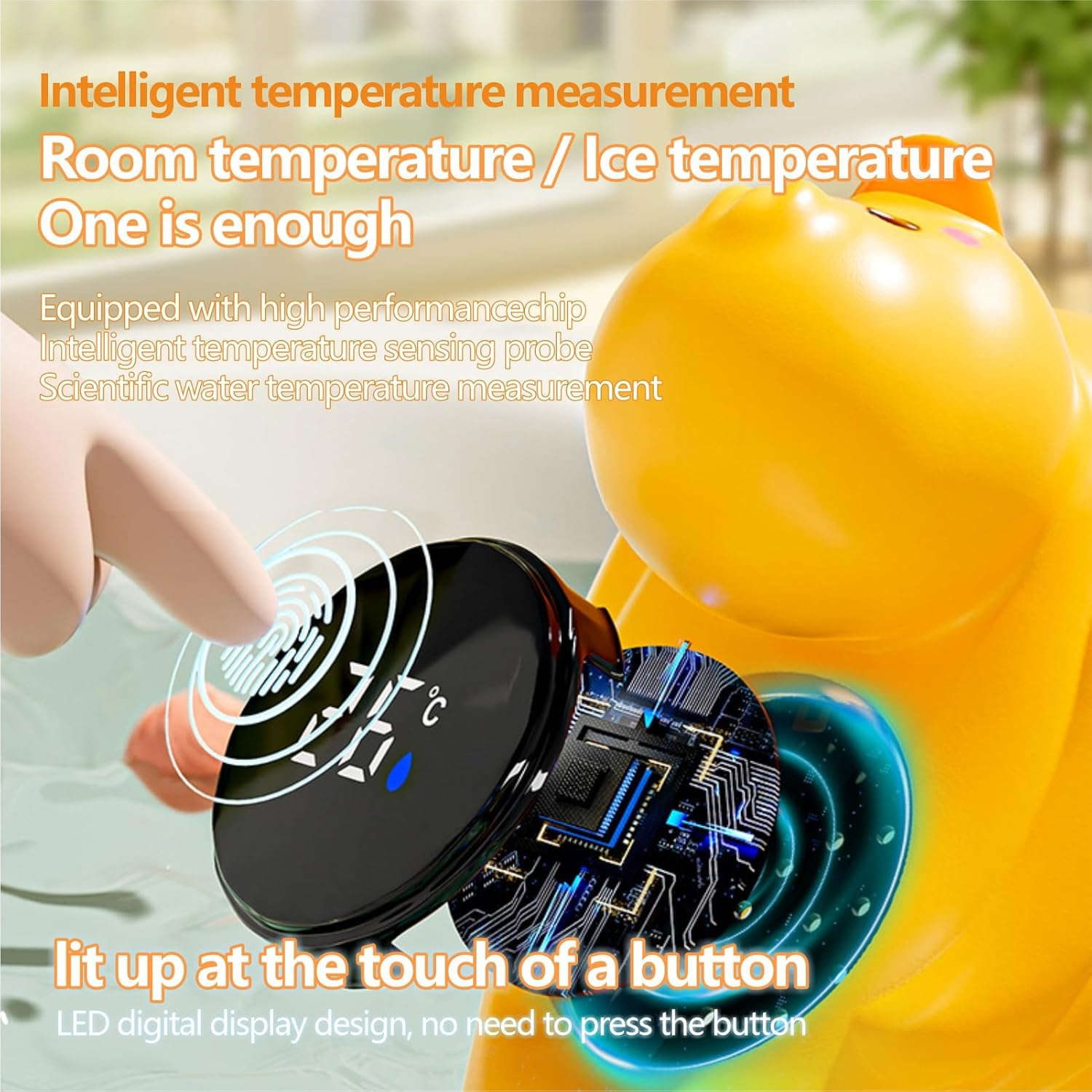 Floating Bathtub Thermometer - Bpa-Free Water Temperature Gauge for Safe & Comfortable Baths（Duck）