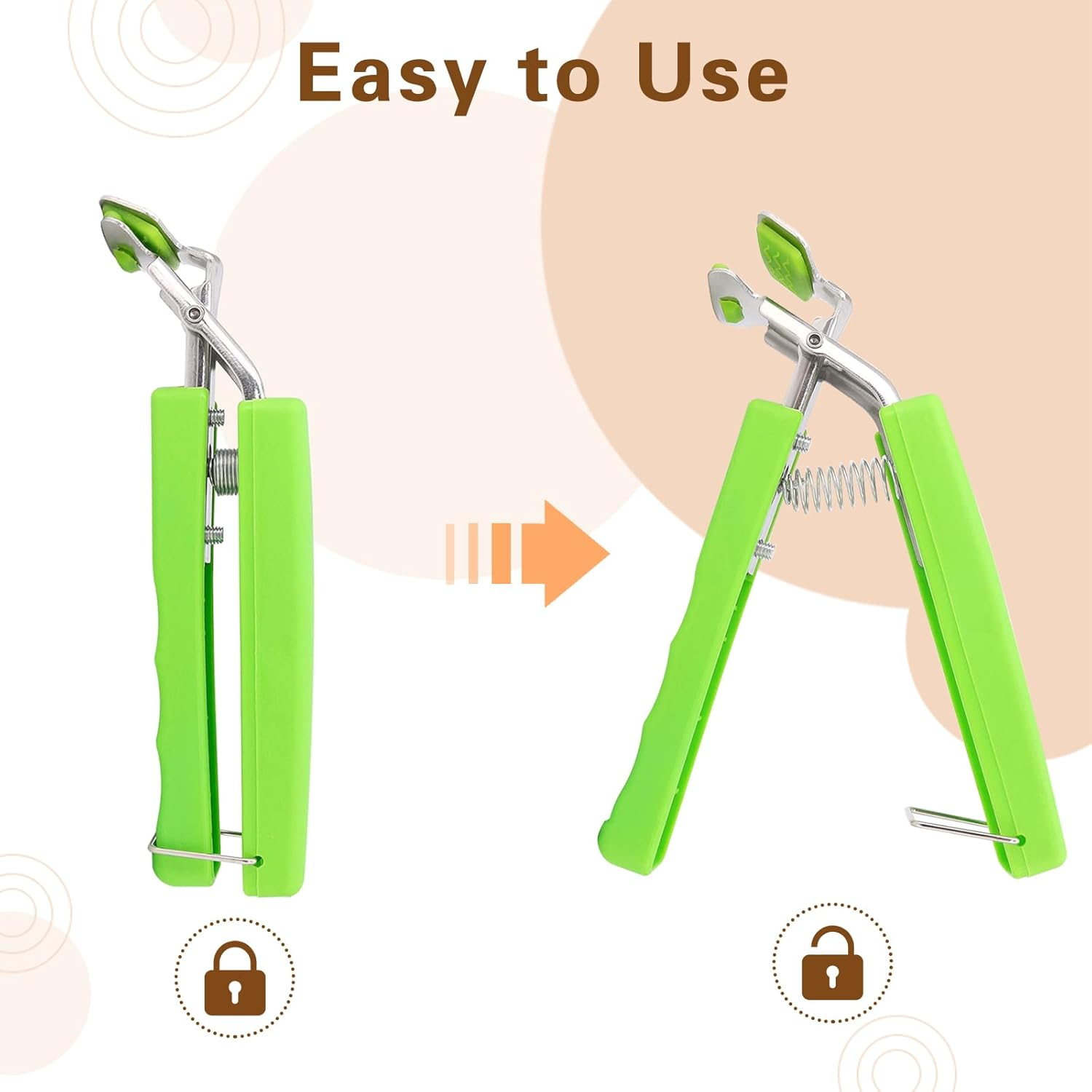 Set of Two Gripper Clips for Moving Hot Plate or Bowls with Food Out, from Instant Pot, Microwave, Oven, Air Fryer. Accessory for Lifting Insta Pot Inner Liner. - Green image number 3