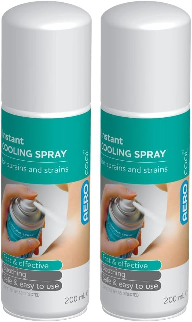 AEROCOOL Instant Cooling Spray, Instant Cooling Spray for Sprains, Strains and Inflammation, Portable Aerosol for First Aid Kits, Sports and Workplaces, Quick Targeted Cooling Relief, 200 Ml Can image number 2