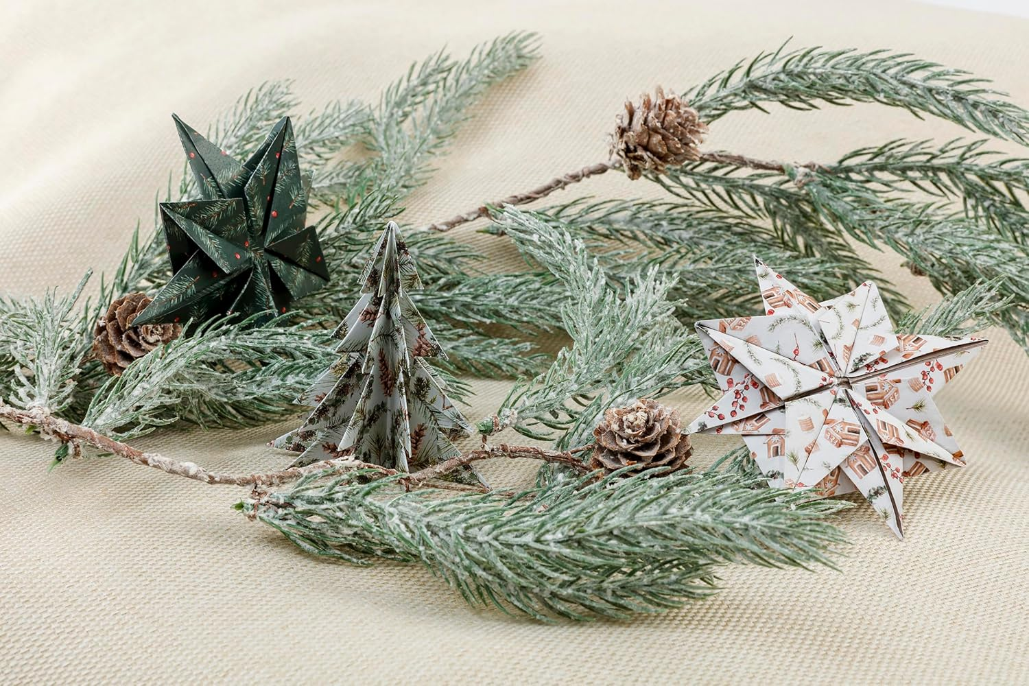 Clairefontaine 95638C Origami Pack of 60 Sheets 15 X 15 Cm 70 G Christmas Cosy