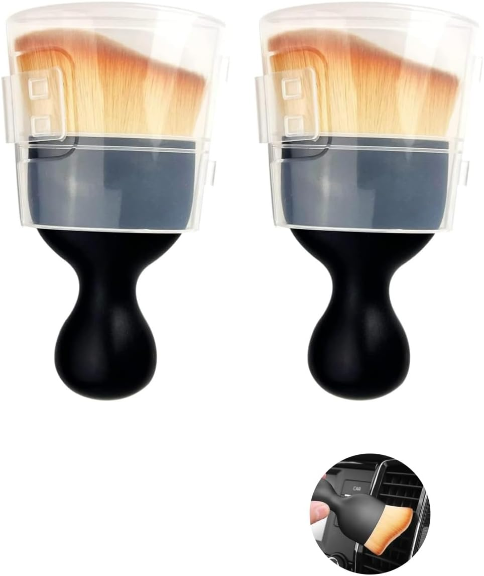 Car Interior Dust Brush,Car Detailing Brush,Car Accessories Interior Aesthetic,Cleaning Soft Brush,Air Vent,Leather,Computer 2Pcs image number 4