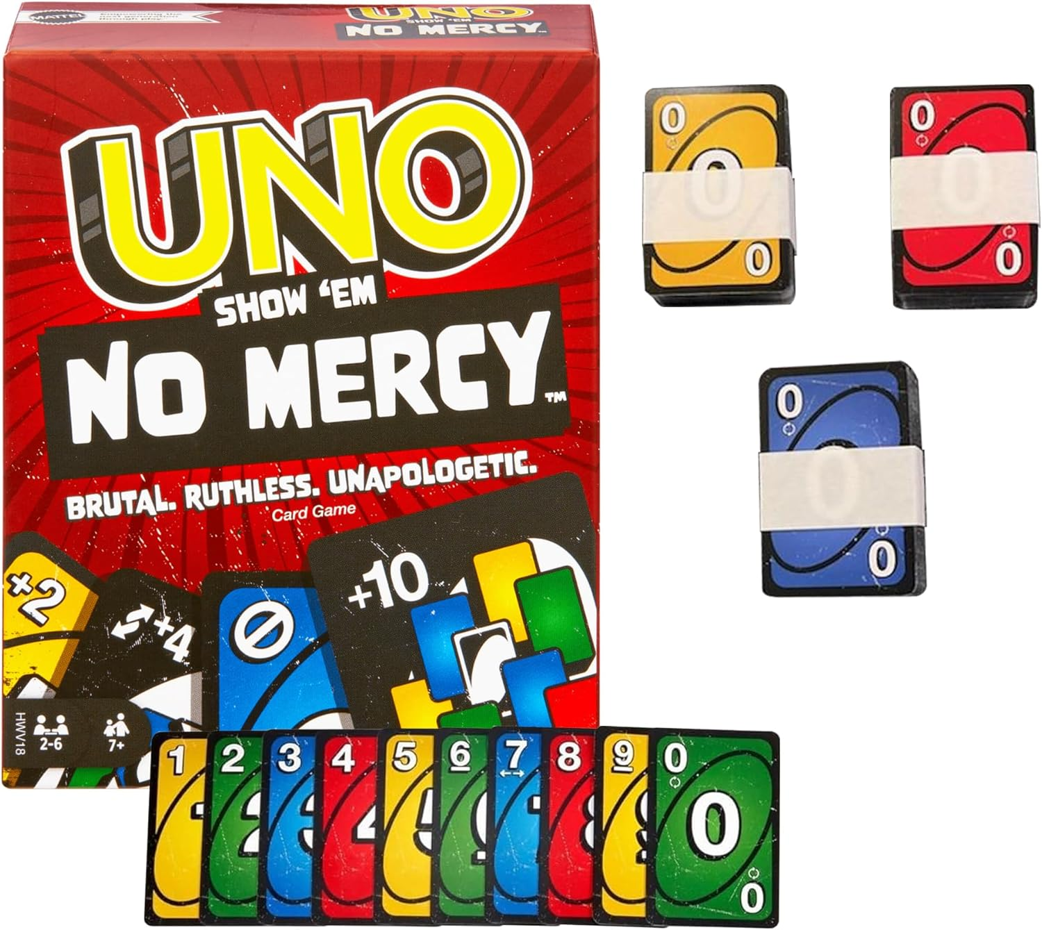FHS Retail UNO Show 'Em No Mercy Card Game | Ruthless & Unapologetic Fun for Adults, Kids & Family Night - Ideal for Parties, Game Nights & Travel image number 2