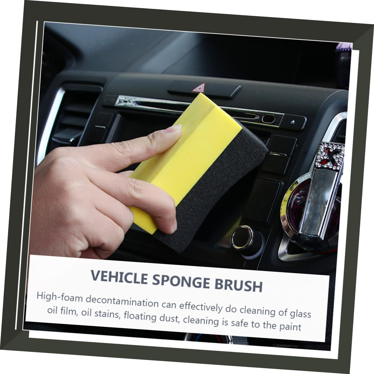 CONGARTENO Car Wash Sponge Block Cleaning Sponge for Vehicle Gaps and Corners Soft Resilient Car Cleaning Block with Powerful Scrubbing Surface and Strong Water Absorption for Safe Paint Care