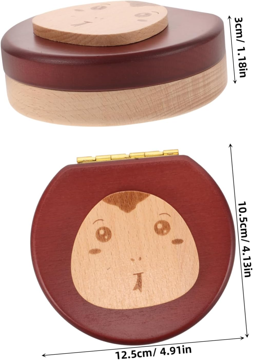 SUPVOX Teeth Keepsake Box Holder Wooden for First Haircut and Milk Teeth Preservation image number 4