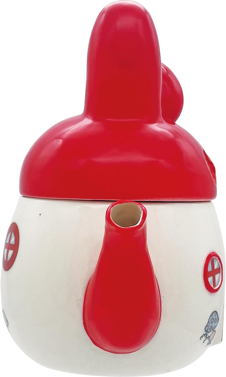 Sanrio SAN4792 My Melody Teapot, Tea Pot, Red Mushroom Home, My Melody, Goods, Tableware, Red, White, Approx. 7.1 X 4.3 X 5.9 Inches (18 X 11 X 15 Cm), 19.4 Fl Oz (550 Ml)