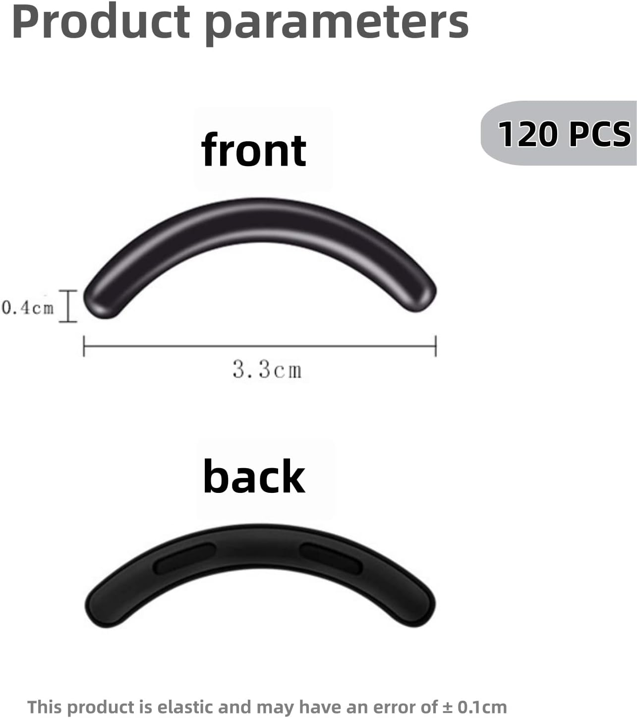 WEBXMZDQ 120 Pcs Eyelash Curler Refill Pads,High Elasticity, Easy to Install, Universal Silicone Rubber Refills for Eyelash Curlers, High Elasticity, Easy to Install, Durable Eye Makeup Tool image number 1