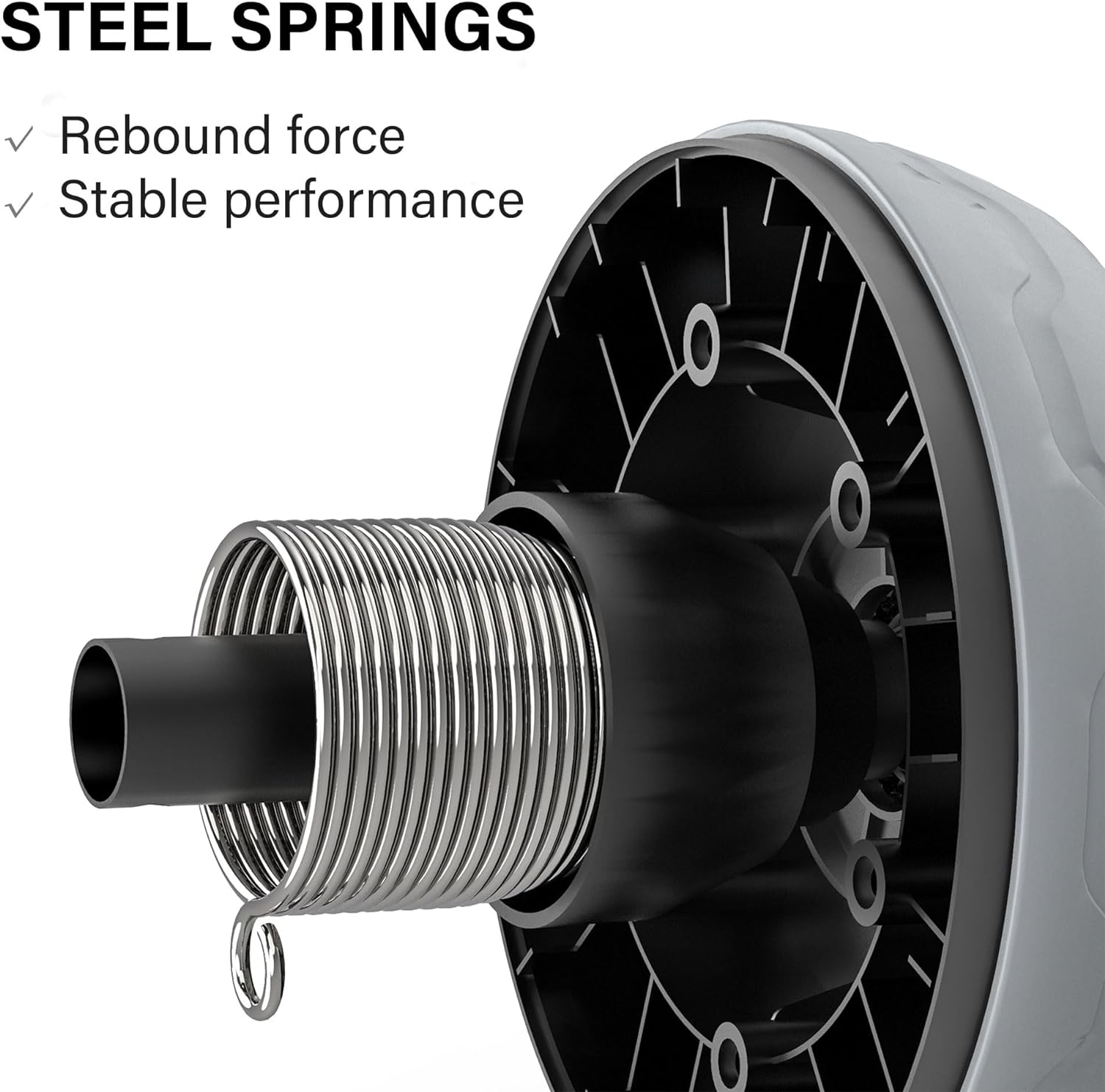 PROIRON Ab Roller with Built in Spring Resistance, Automatic Rebound Abdominal Wheel Ab Roller Wheel with Knee Pads for Home Gym, Ab Workout Equipment for Abdominal Exercise - Greyred image number 5