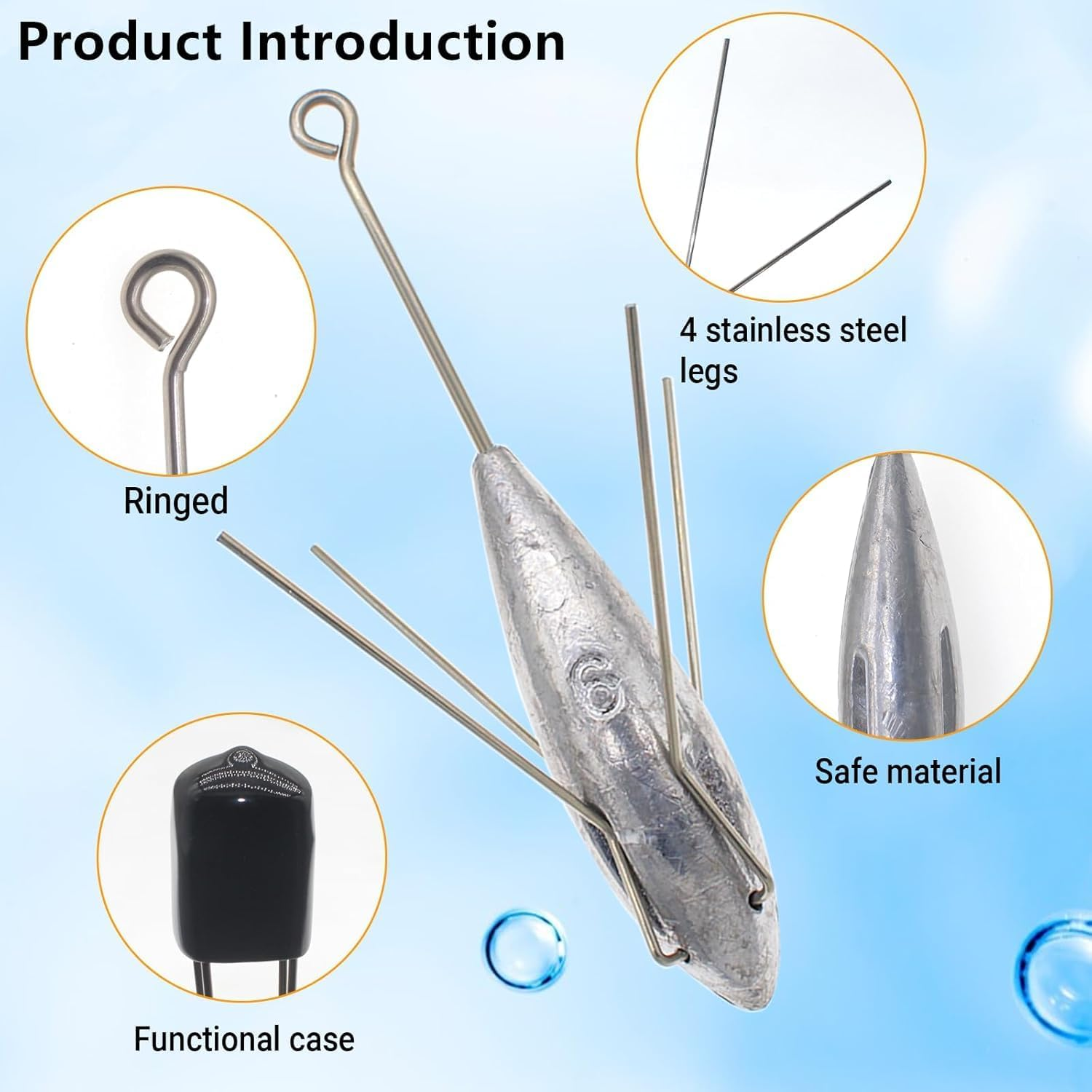 Sputnik Sinker Fishing Weights Lead Fishing Equipment Long Tail Surfing Casting Spider Sinkers for Catfish Saltwater Beach Sand Ocean image number 6