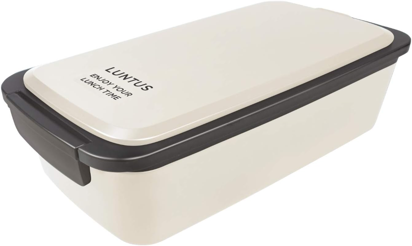 Asvel FC-T800 Bento Box, Lunch Box, Microwave and Dishwasher Safe, Juice Leak Prevention, Lanthus (Bag Included), 2 Tiers, Ag, Antibacterial, Ivory