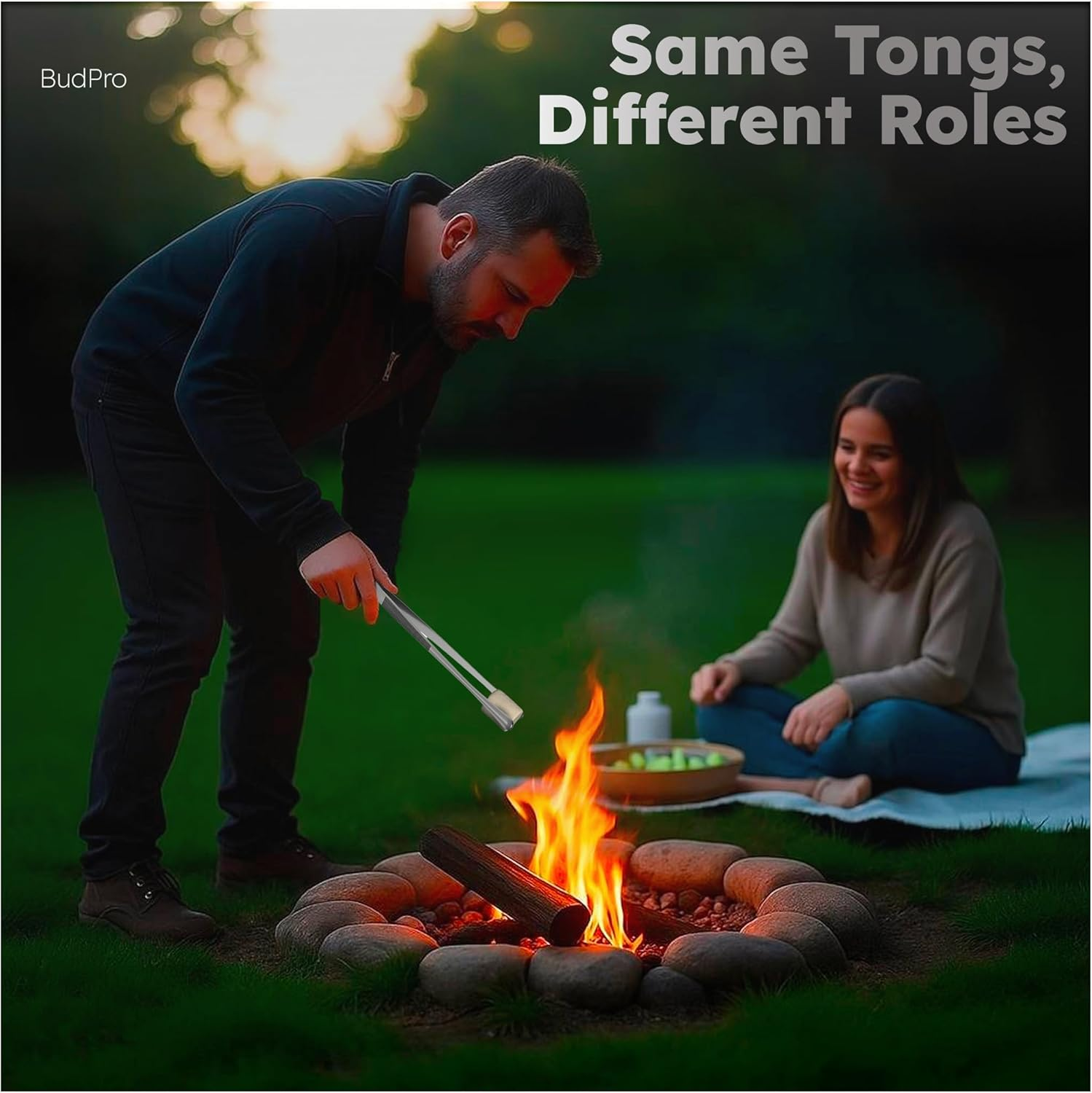 Budpro Black Hookah Tongs Long 12" High Quality Coal Tongs for Hookahs, the Longest You'Ve Ever Had image number 3