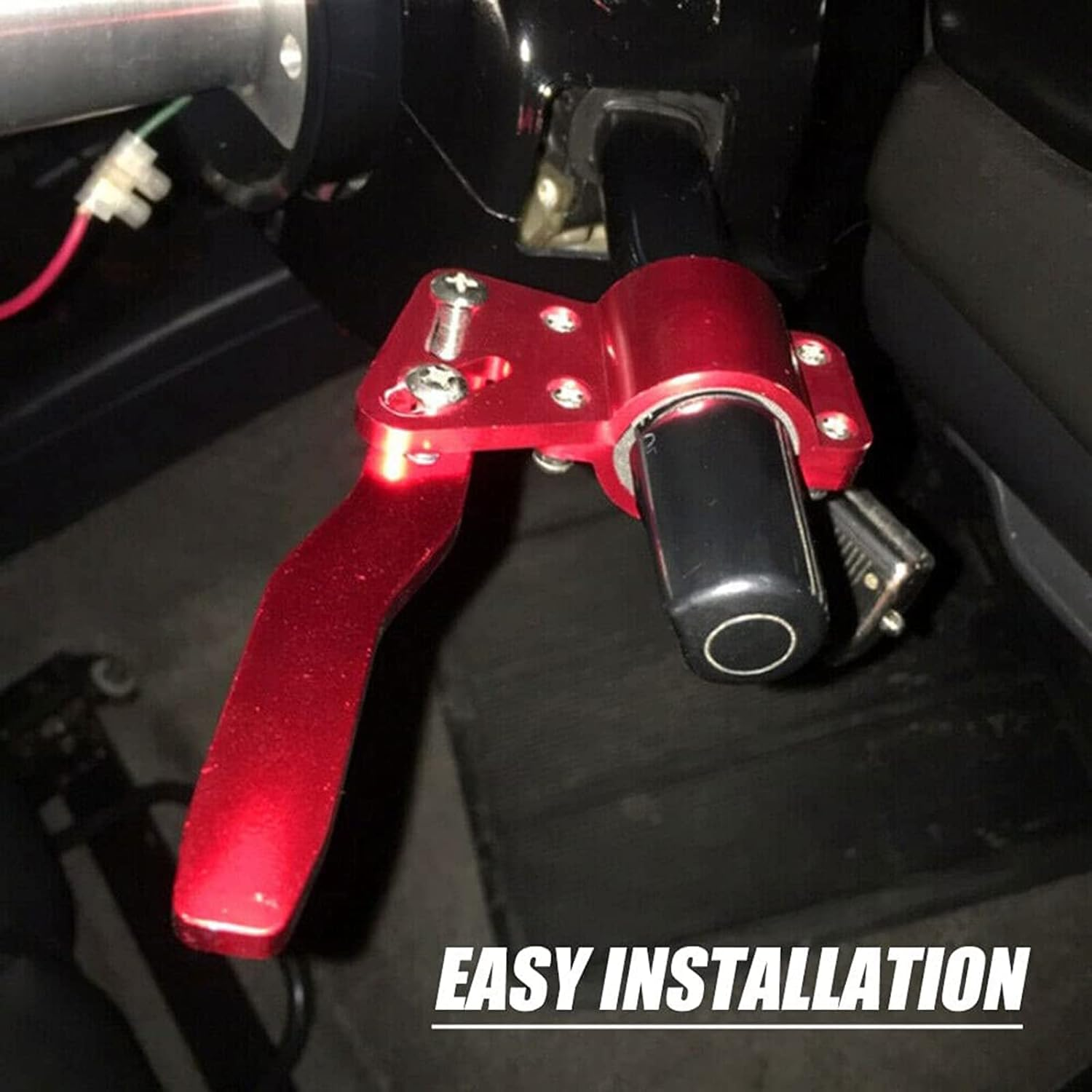 Jeyaic Turn Signal Lever Extender - Car Styling Adjustment Steering Wheel Rod Extension Position Kit - Aluminium (Red) image number 3