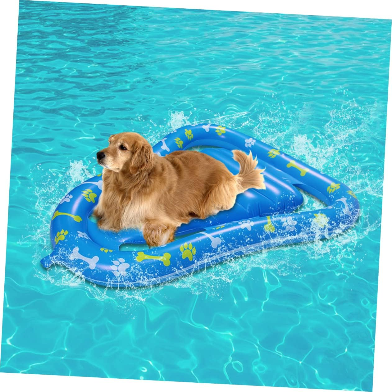 Alasum Inflatable Pet Floating Mat 125X97Cm Thick PVC Avocado Shaped Water Pad for Dogs Waterproof Swimming Cushion for Pool and Beach Fun image number 2