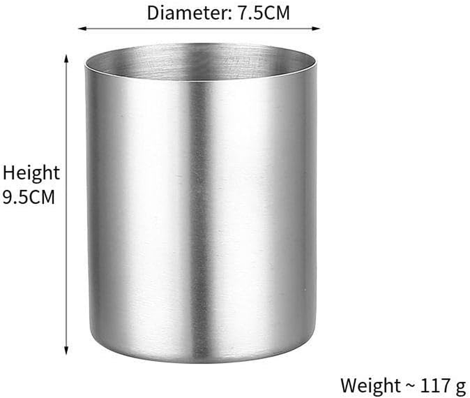Pencil Holder for Desk,Stainless Steel Desktop Pen Holder,Pencil Holder,Pencil Cup,Pencil Pot, Makeup Brush Holder,Stationery Organizer (Silver, One Size) image number 4