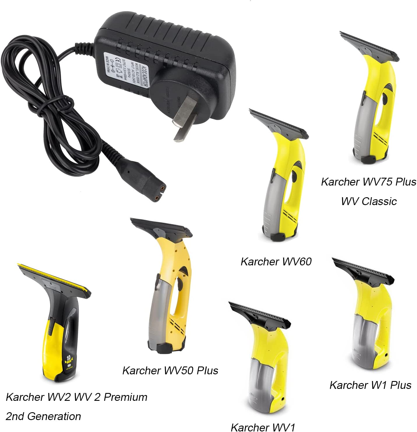 Charger for Karcher Window Cleaner WV1 WV1 plus WV2 WV5 WV5 Premium WV60 WV70 WV75 WV50 Replacement 5.5V Plug for Window Vacuum Cleaner Power Supply image number 4